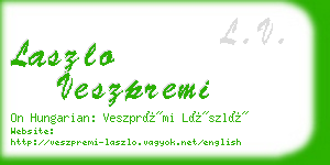 laszlo veszpremi business card